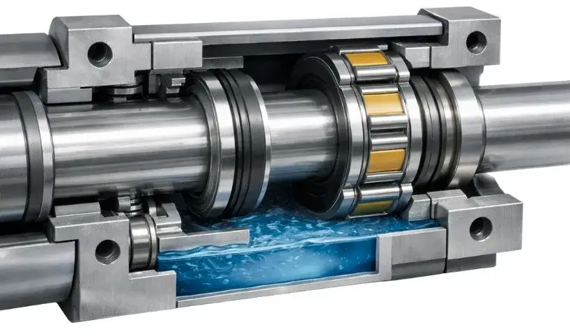 Magnetic seal system in submersible motor using contactless sealing technology