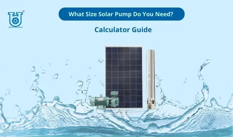 Solar pump size calculation for irrigation and water supply