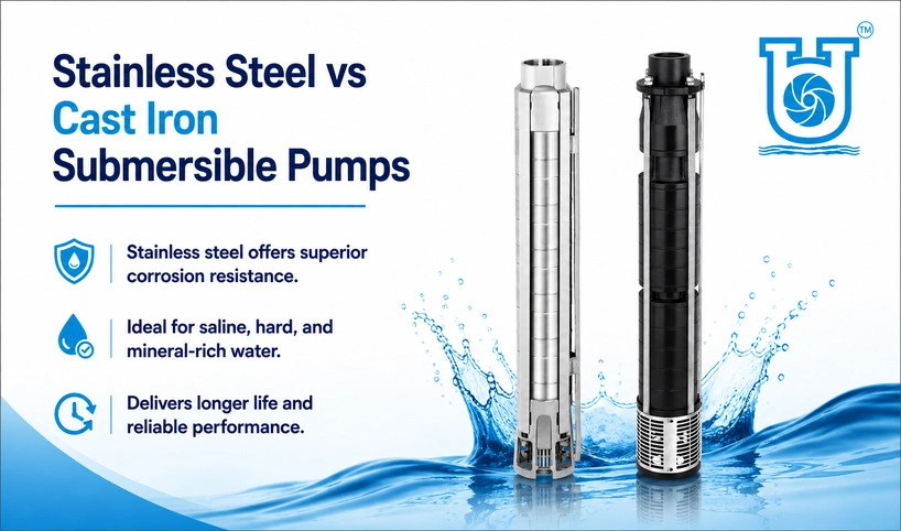 Compare stainless steel vs cast iron submersible pumps